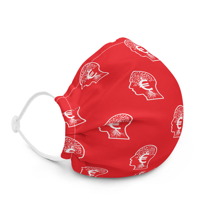 Red pattern face mask