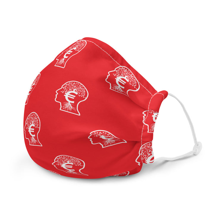 Red pattern face mask