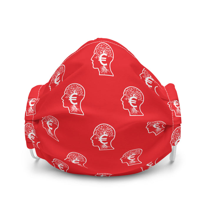 Red pattern face mask